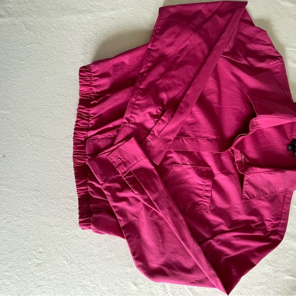 J for Jutify Size:L Women’s Long Sleeve Button Up Cropped Top - Picture 3 of 4